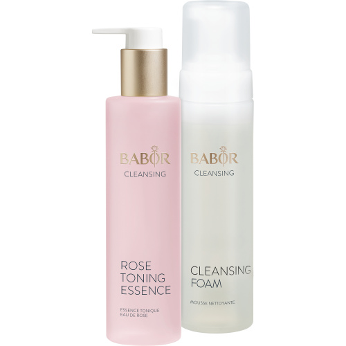 Reinigungs-Duo bestehend aus Cleansing Foam & Rose Tonic Essence Cleansing Foam und Rose Toning Essence