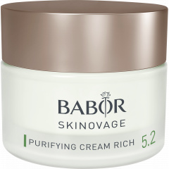 Klärende und ausgleichende Pflegecreme für ölige, unreine Haut. Purifying Cream Rich